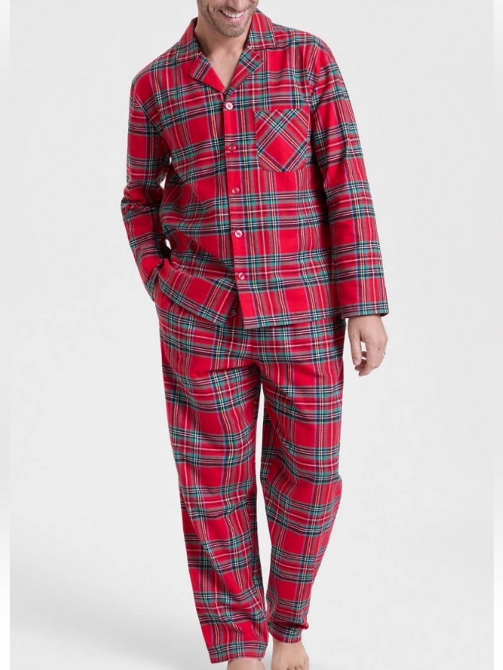 NWT Men’s Medium Flannel Res Plaid Brinkley Pajama Set